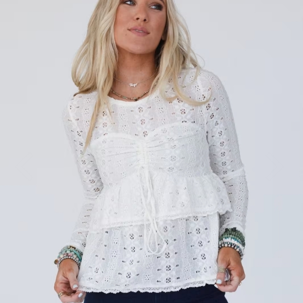Say So Tiered Crochet Top